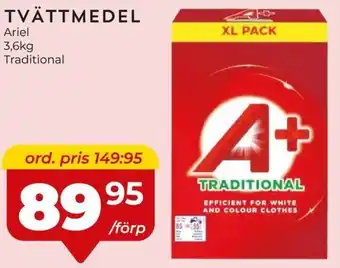 Matrix Butikerna Ariel TVÄTTMEDEL erbjuda