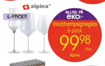 EKO Vin/champagneglas 6-pack erbjuda