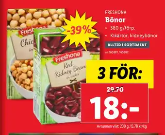 Lidl Bönor erbjuda