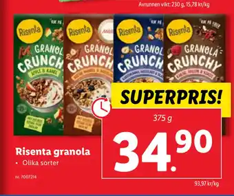 Lidl Risenta granola erbjuda