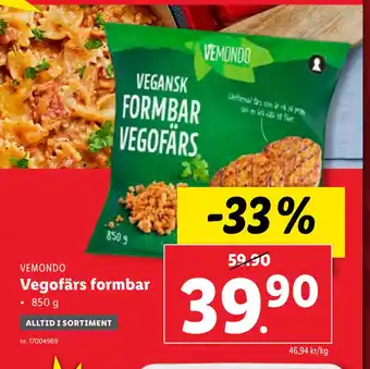 Vegofärs formbar
