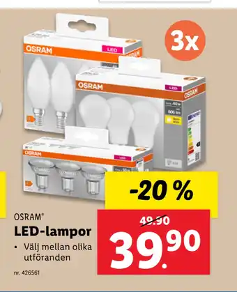 Lidl Led-lampor erbjuda
