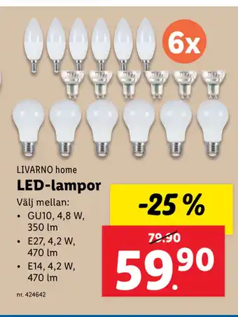 Lidl Led-lampor erbjuda