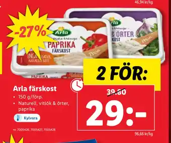 Lidl Arla färskost erbjuda