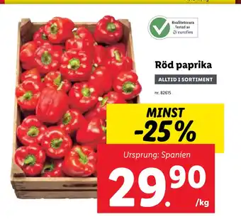 Lidl Röd paprika erbjuda