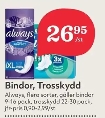Hemköp Bindor, Trosskydd erbjuda