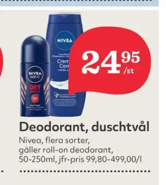 Nivea deodorant roll-on