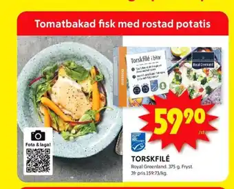 ICA Kvantum Royal greenland torskfilé erbjuda