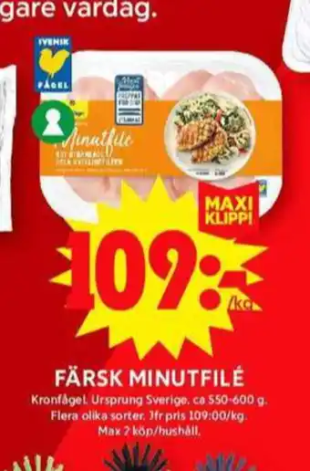 ICA Maxi Kronfågel kycklingfilé erbjuda