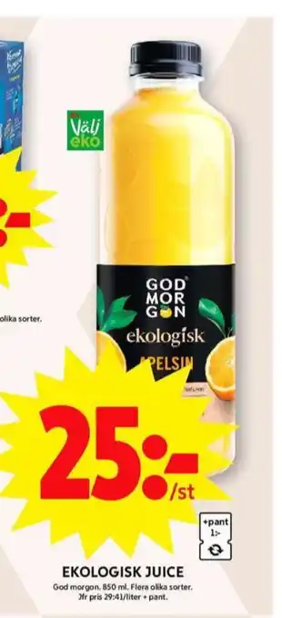 ICA Maxi God morgon juice erbjuda