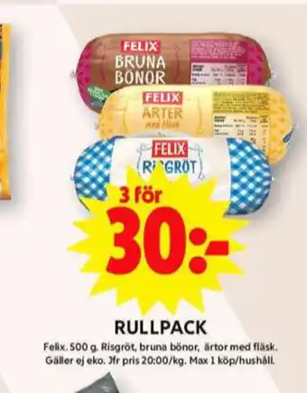 ICA Maxi Felix rullpack erbjuda