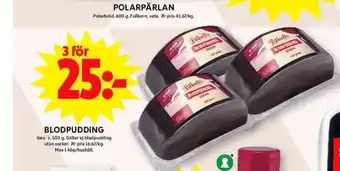 ICA Maxi Geas blodpudding erbjuda