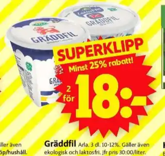 ICA Supermarket Arla gräddfil erbjuda