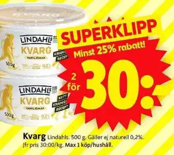 ICA Supermarket Kvarg erbjuda