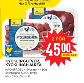 Willys Kronfågel kycklinglever erbjuda