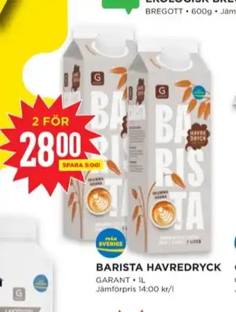 Willys Barista havredryck erbjuda