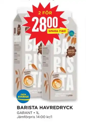Willys Hemma Barista havredryck erbjuda