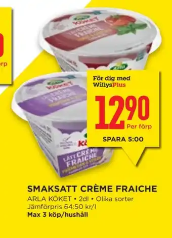 Willys Hemma Arla köket crème fraiche erbjuda