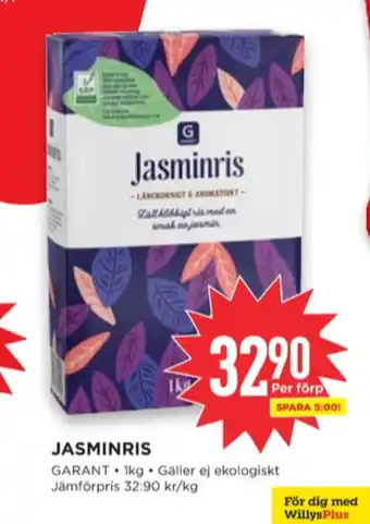 Willys Garant jasminris erbjuda