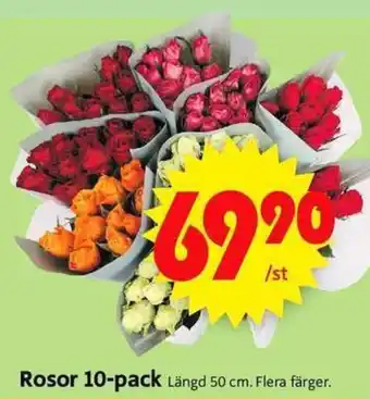 ICA Supermarket Rosor 10-pack erbjuda