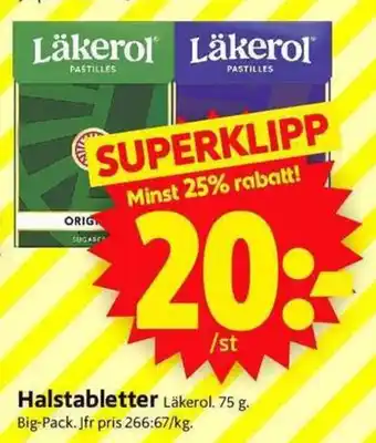 ICA Supermarket Halstabletter erbjuda