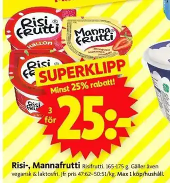 ICA Supermarket Risi-, Mannafrutti erbjuda