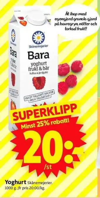 ICA Supermarket Yoghurt erbjuda