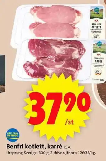 ICA Supermarket Benfri kotlett, karré erbjuda