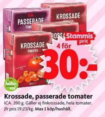 ICA Supermarket Krossade, passerade tomater erbjuda