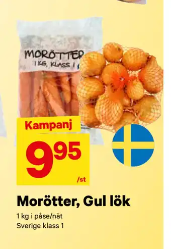 City Gross Morötter, gul lök erbjuda
