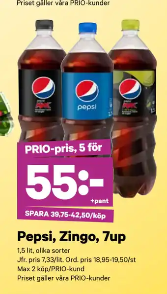 Pepsi, zingo, 7up