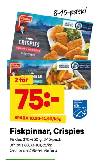 Fiskpinnar, crispies