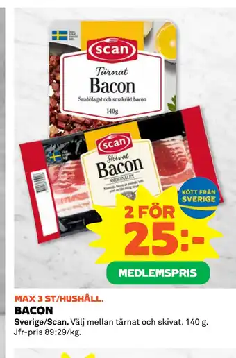 Coop Bacon erbjuda