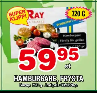 Nya Pulsen Hamburgare, frysta erbjuda