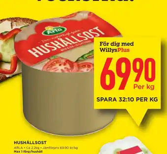 Willys Hushållsost erbjuda