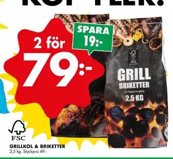 ÖoB Grillkol & briketter erbjuda