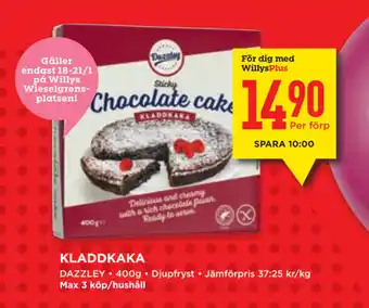 Willys Kladdkaka erbjuda