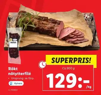 Lidl Rökt nötytterfilé erbjuda