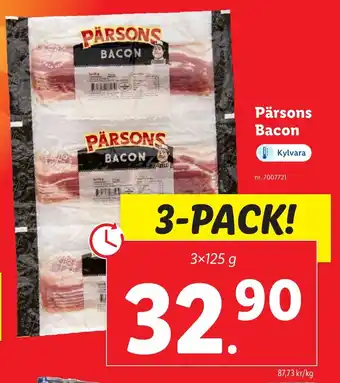 Lidl Pärsons Bacon erbjuda