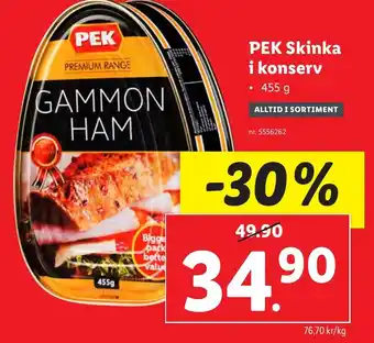 Lidl PEK Skinka i konserv erbjuda