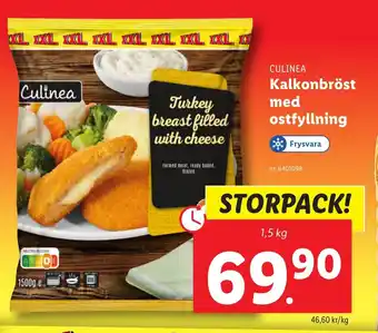 Lidl CULINEA Kalkonbröst med ostfyllning erbjuda