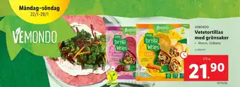 Lidl VEMONDO Vetetortillas med grönsaker erbjuda