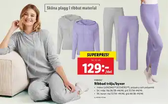 Lidl ESMARAⓇ Ribbad tröja/byxor erbjuda