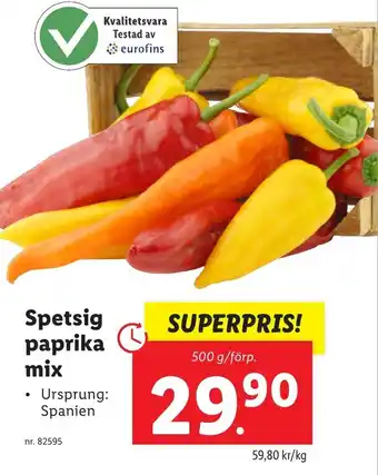 Lidl Spetsig paprika mix erbjuda