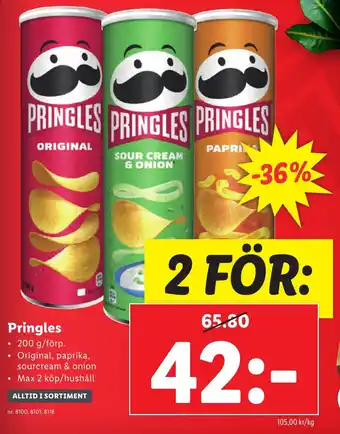 Lidl Pringles erbjuda