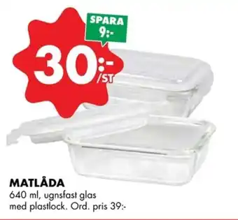 ÖoB MATLÅDA erbjuda
