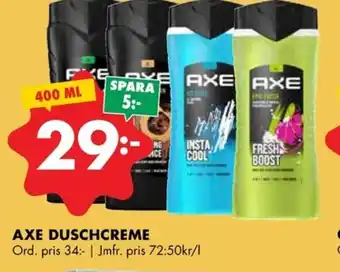 ÖoB AXE DUSCHCREME erbjuda