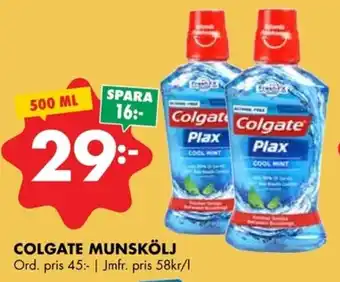 ÖoB COLGATE MUNSKÖLJ erbjuda