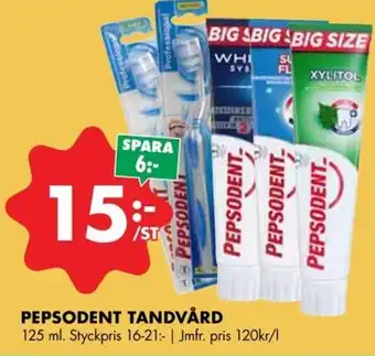 ÖoB PEPSODENT TANDVÅRD erbjuda
