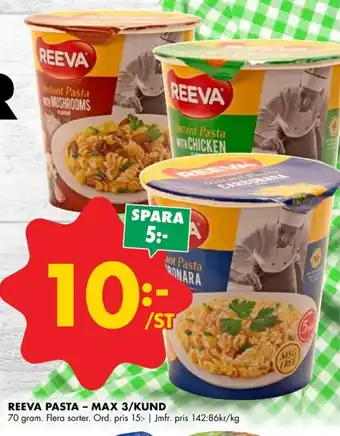 ÖoB REEVA PASTA - MAX 3/KUND erbjuda